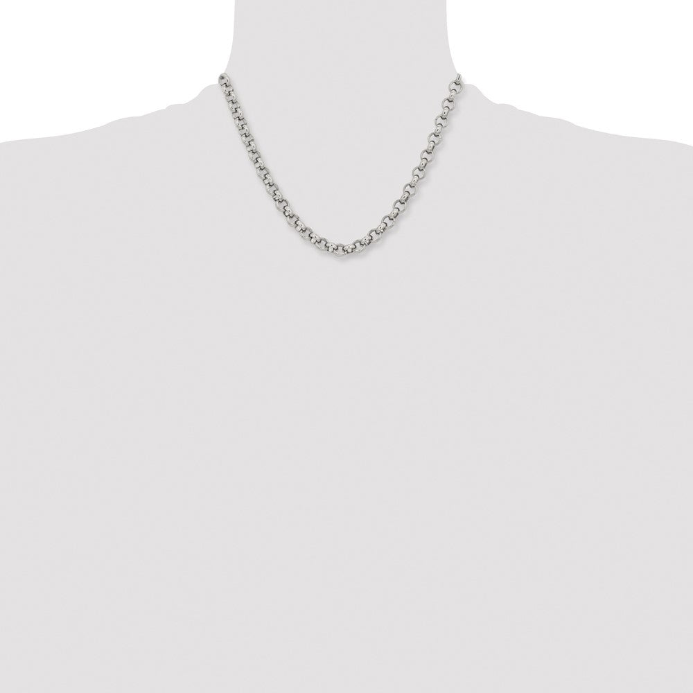 Stainless Steel Polished 8mm 18in Rolo Chain