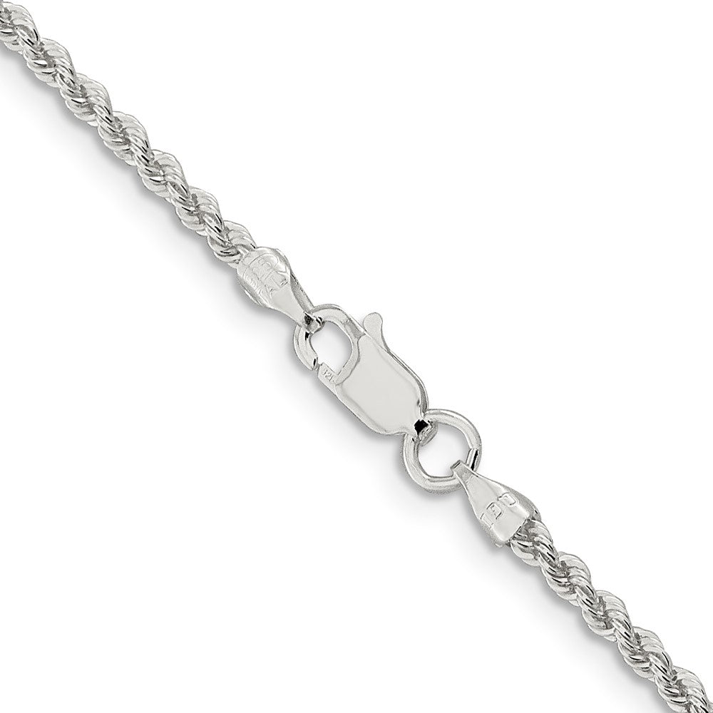 Sterling Silver 2.3mm Solid Rope Chain 36 Inches