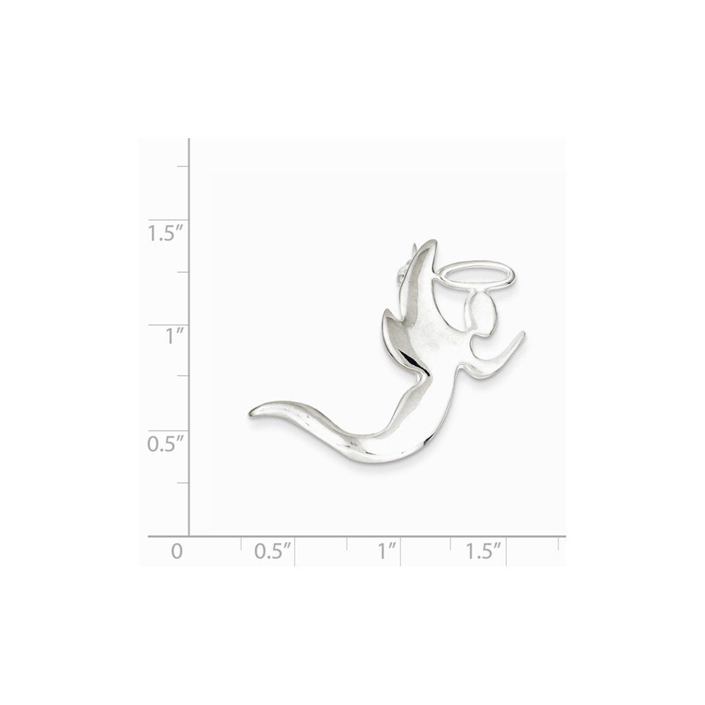 Sterling Silver Fancy Angel Kneeling in Prayer Pin