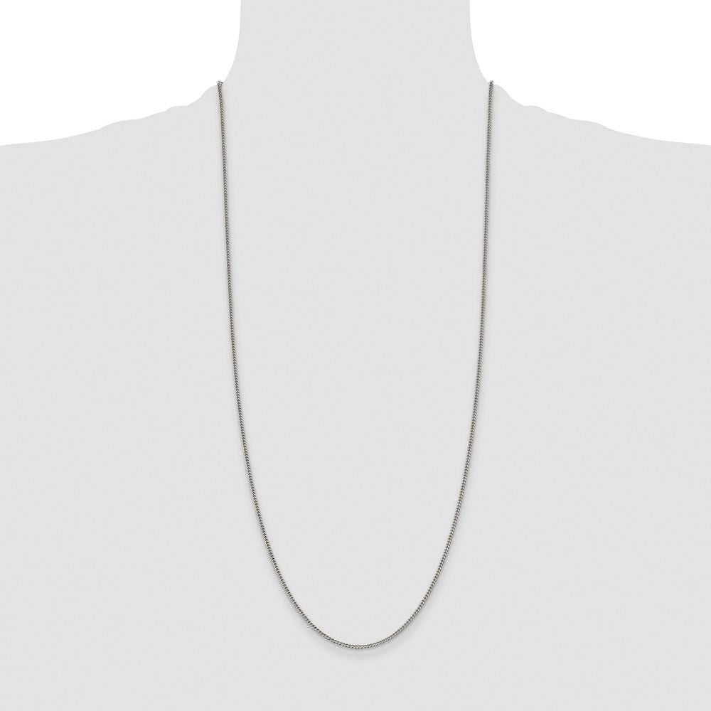 Sterling Silver Rhodium-plated 1.75mm Curb Chain