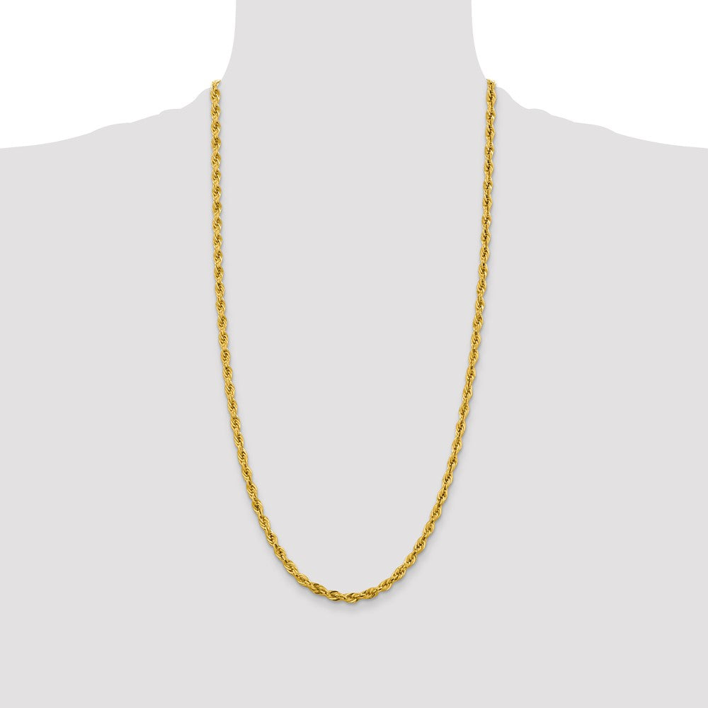 10k 4.25mm Semi-Solid Rope Chain