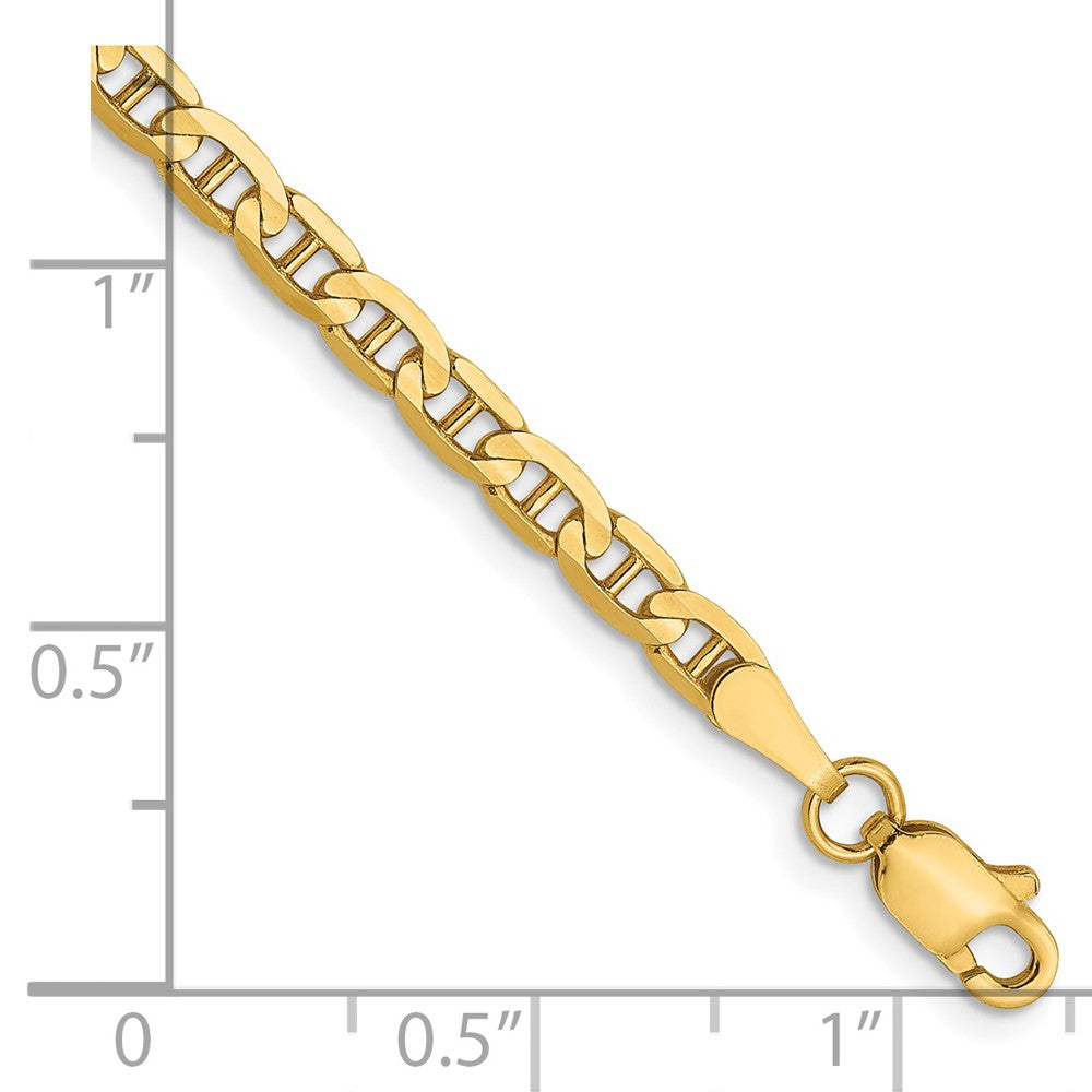 14K 3mm Concave Anchor Chain 8 inches