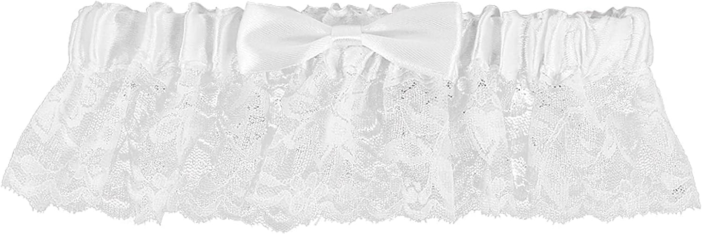 Lace Bridal Garter (One Size Fits Most) (Lace With Ribbon)