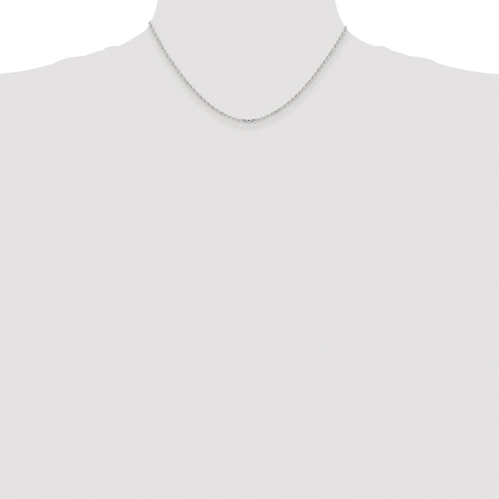 Sterling Silver Rhodium-plated 1.75mm Diamond-cut Cable Chain