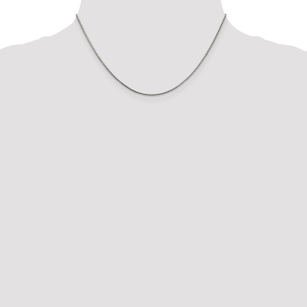 Sterling Silver 1mm Round Franco Chain 16 Inches