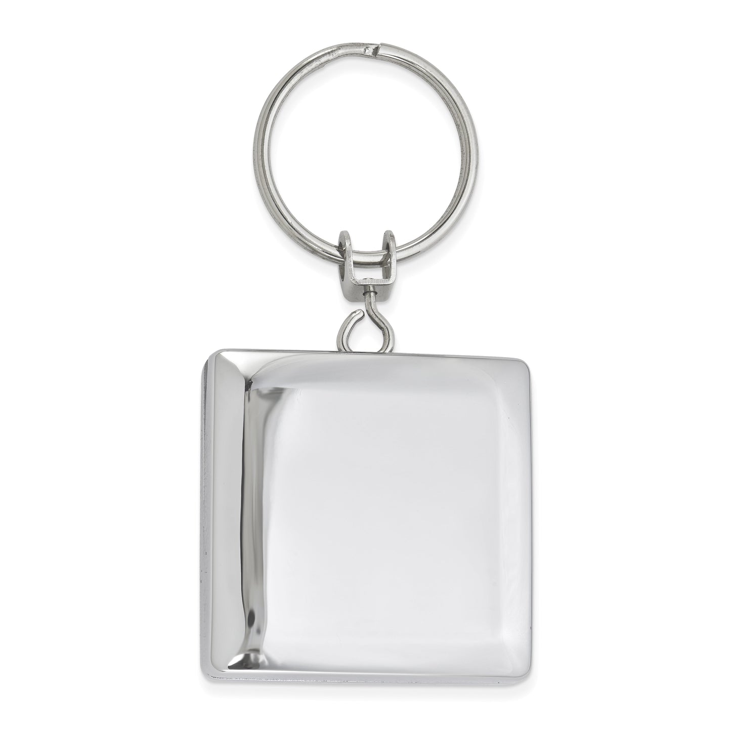 Engravable Square Zip Pull Retractable Key Ring w/Belt Clip GM16782