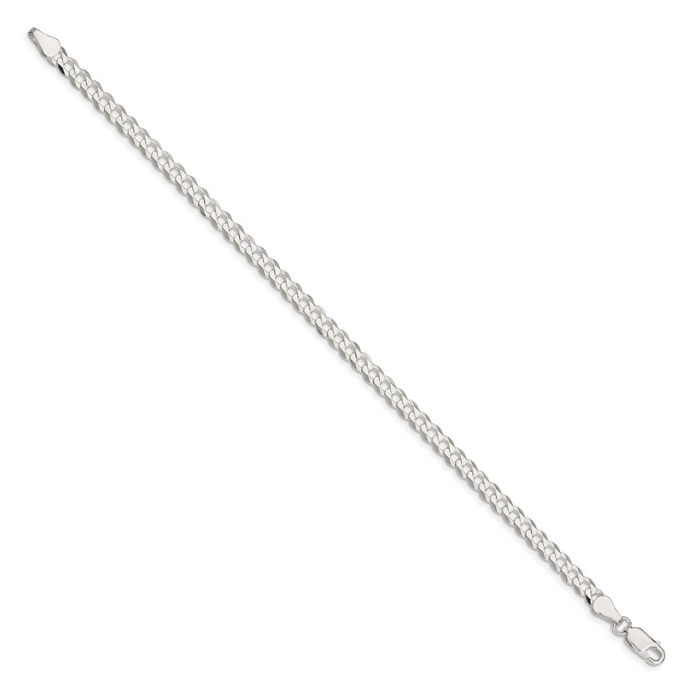 Sterling Silver 4.7mm Flat Curb Chain 9 inches