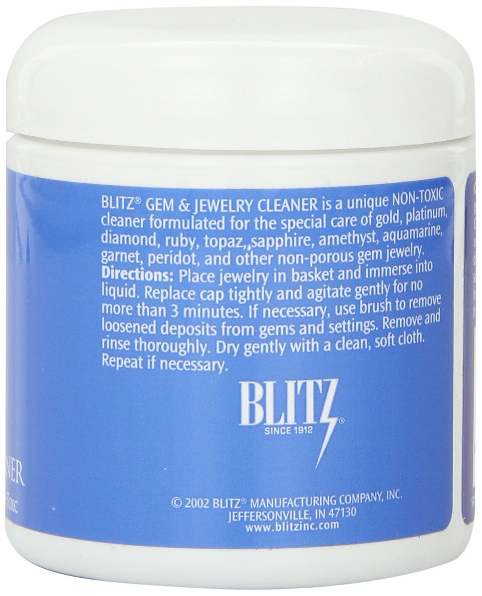 Blitz Gem & Jewelry Liquid Cleaner - 0.5oz Concentrate Packet & 8oz Jar