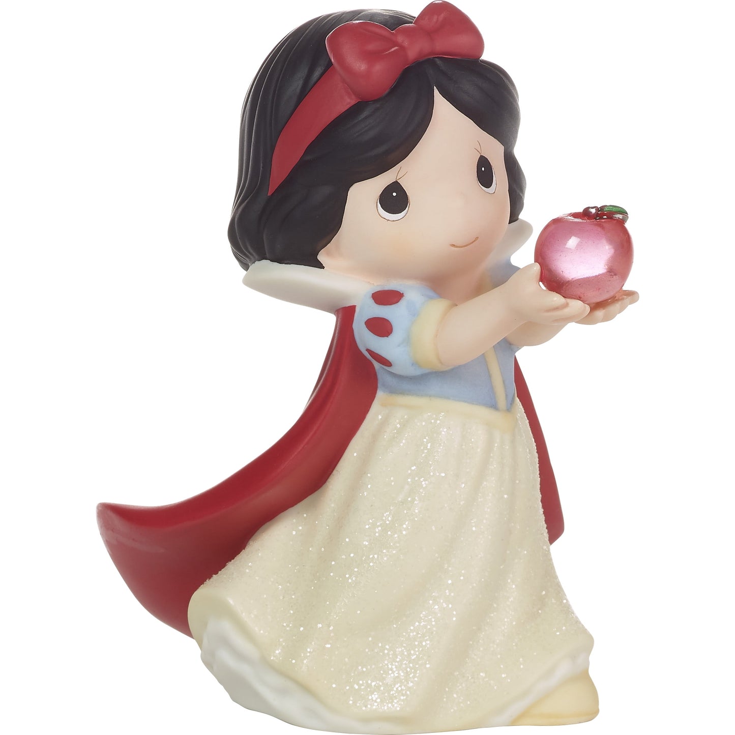 Precious Moments Disney Hand-painted Porcelain And So The Fairy Tale Begins Snow White With Glass Apple in Hand Figurine