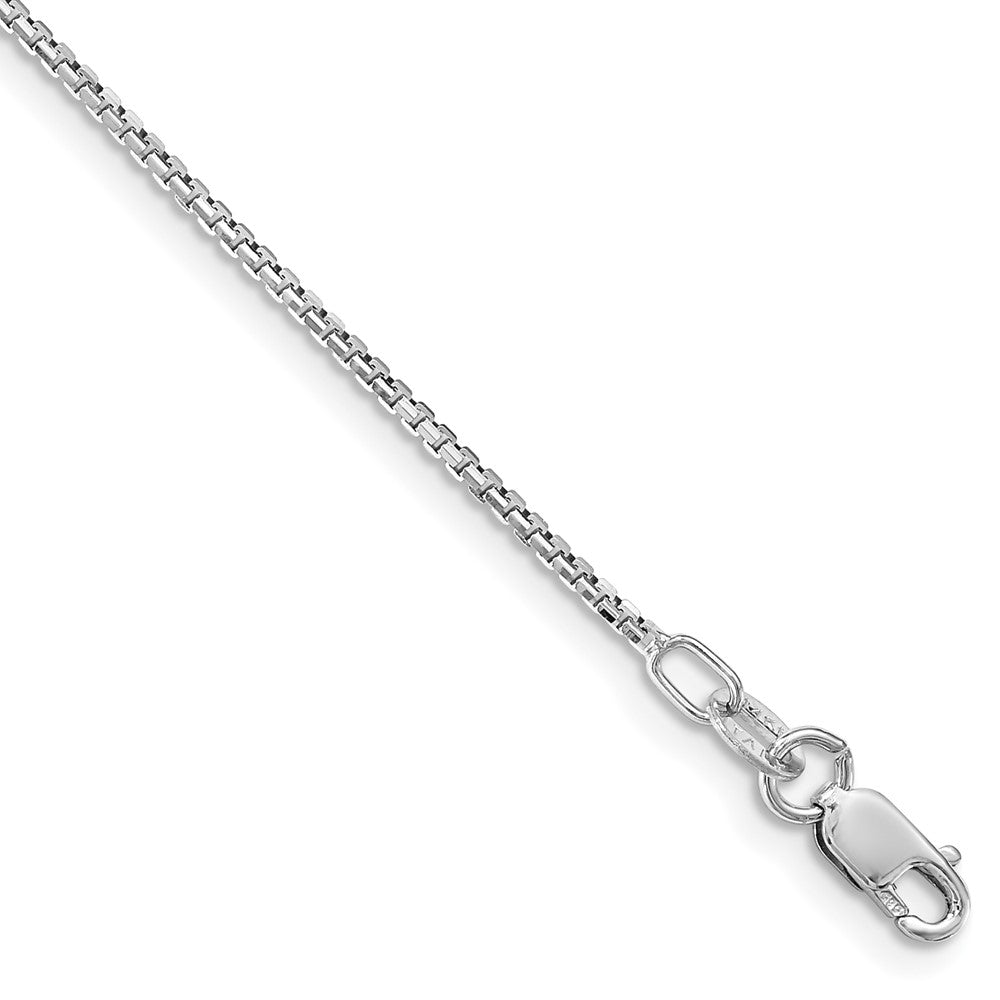 14K White Gold 1.10 mm Concave Box Chain