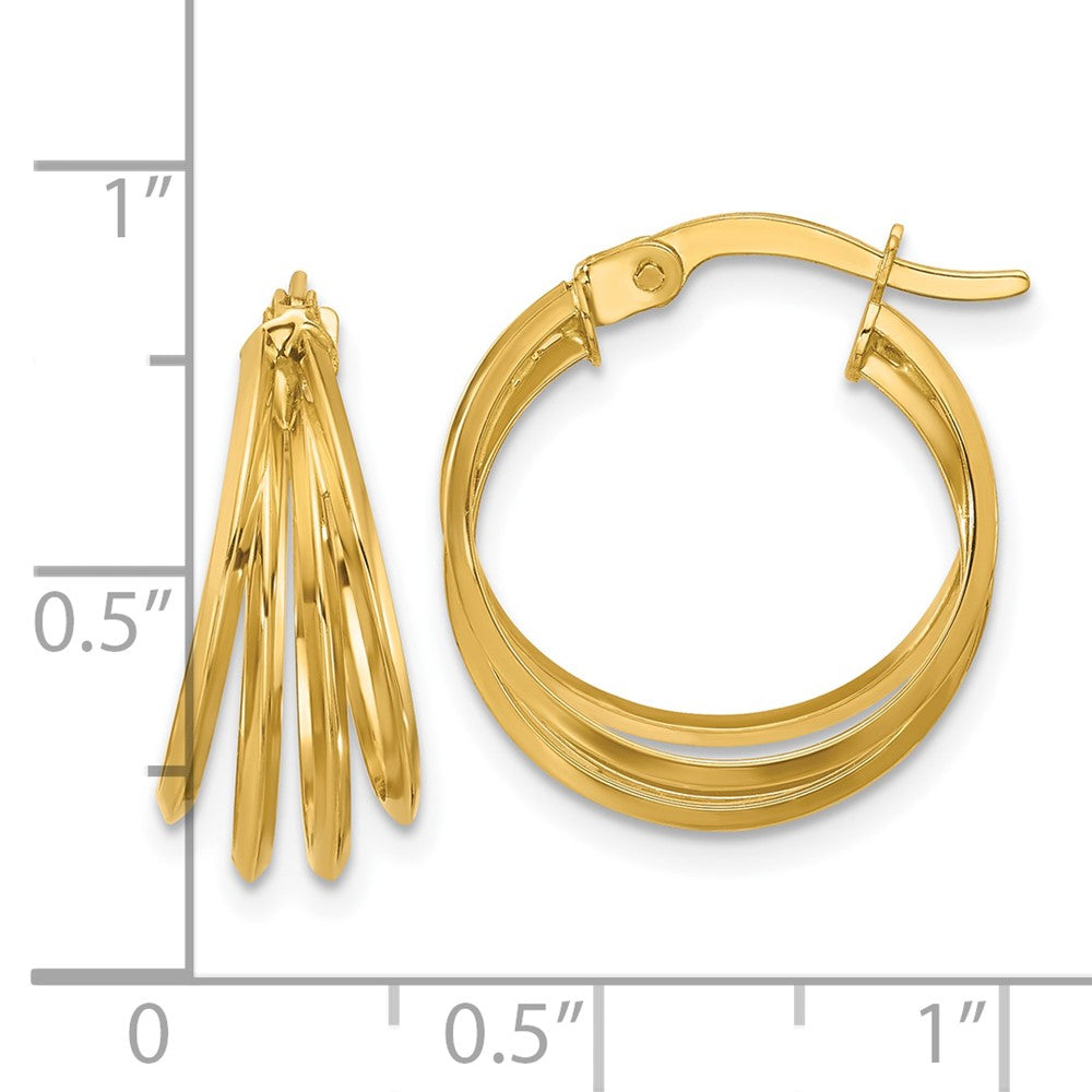 14K Polished Hoop Earrings