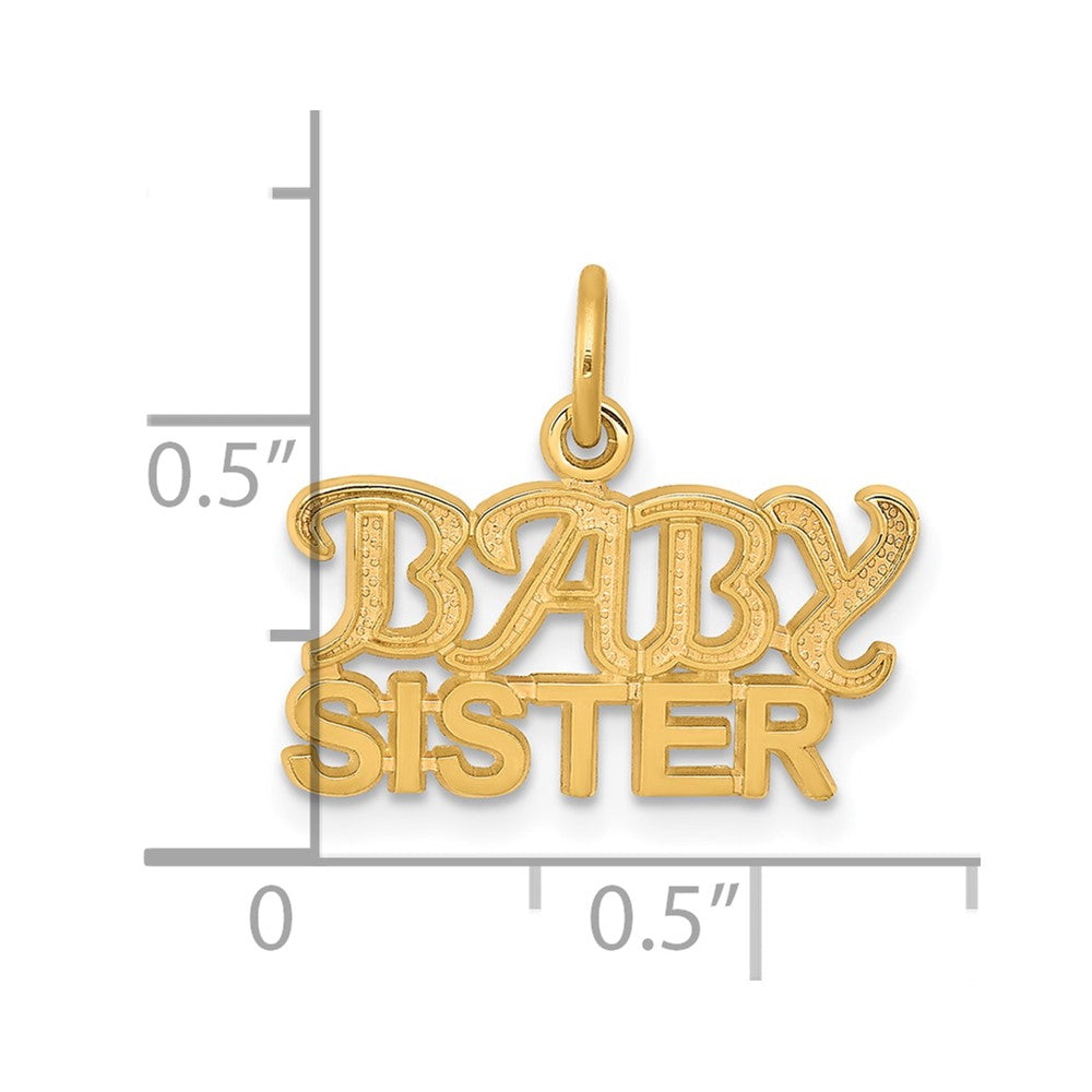 10K "BABY" SISTER Charm