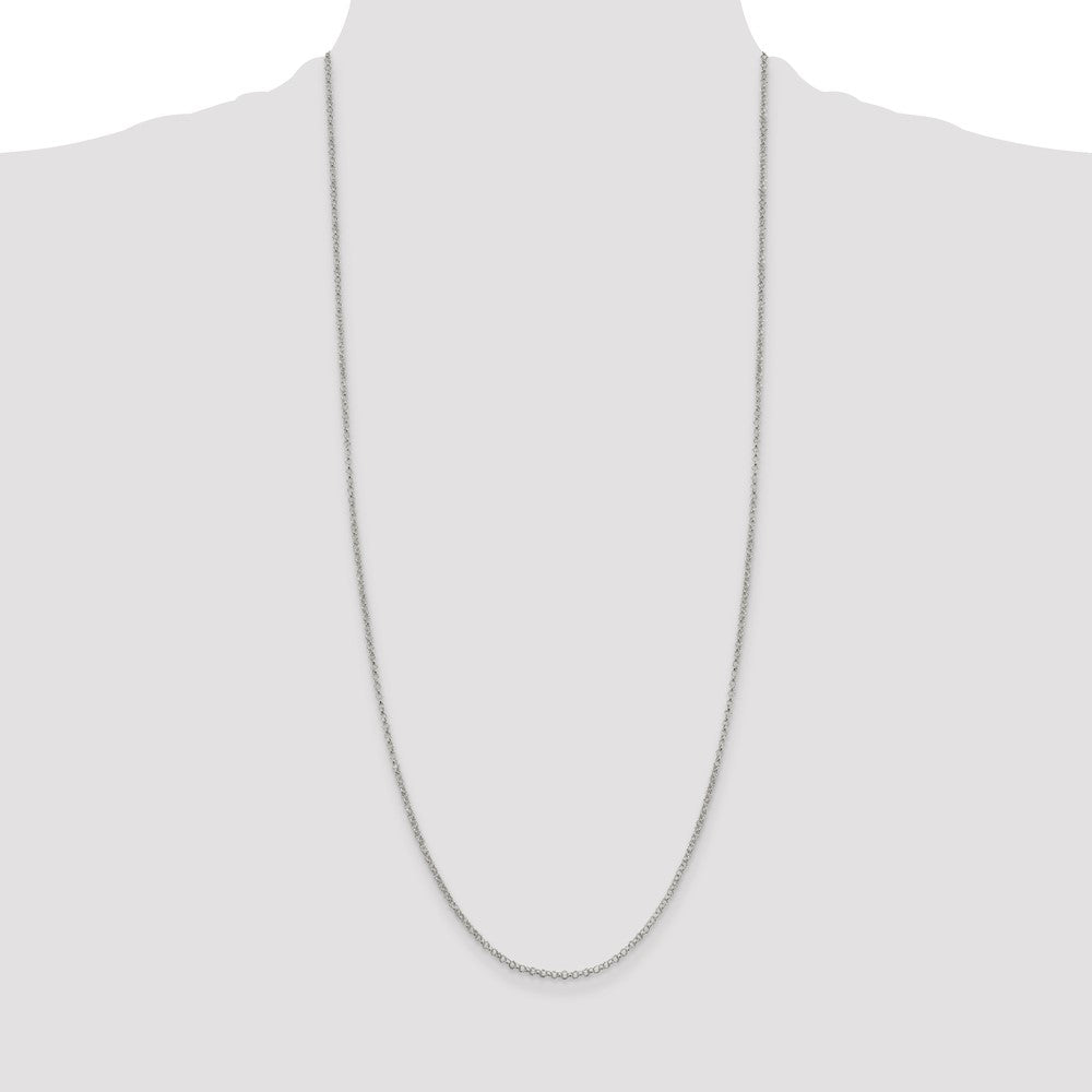 Sterling Silver 2mm Rolo Chain 30 Inches