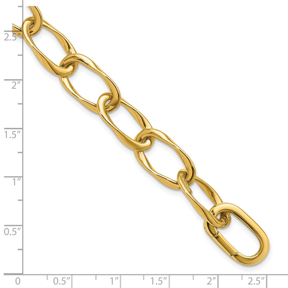 14K Polished Link Bracelet 7.5 inches