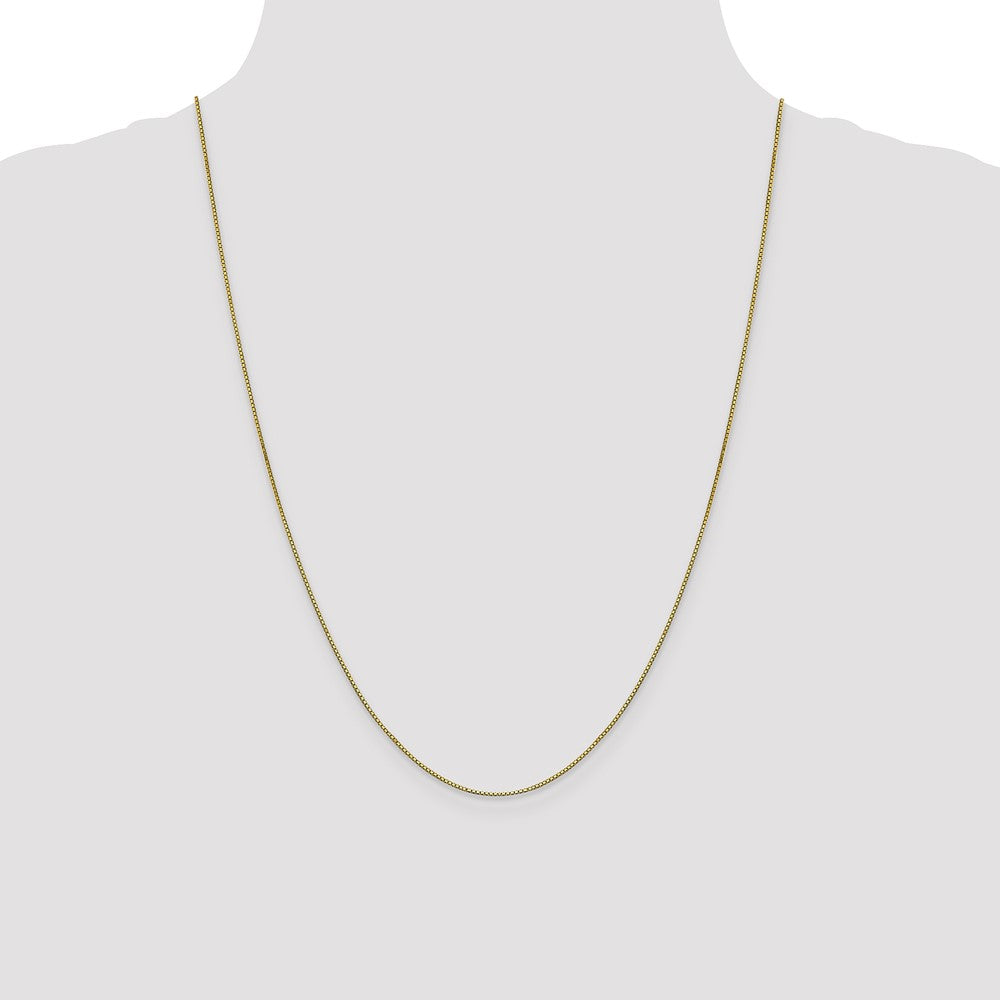 10K .8mm Box Chain Yellow Gold