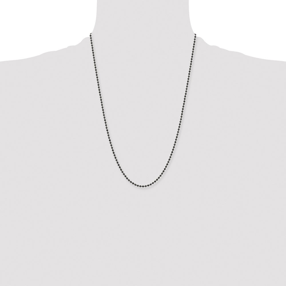 Stainless Steel Antiqued 2.4mm 24in Beaded Ball Chain