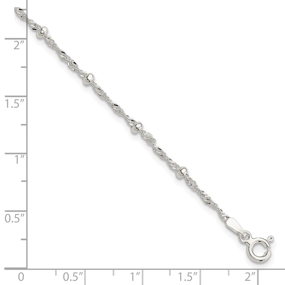 Sterling Silver with 1in Ext Fancy Bracelet 7 inches