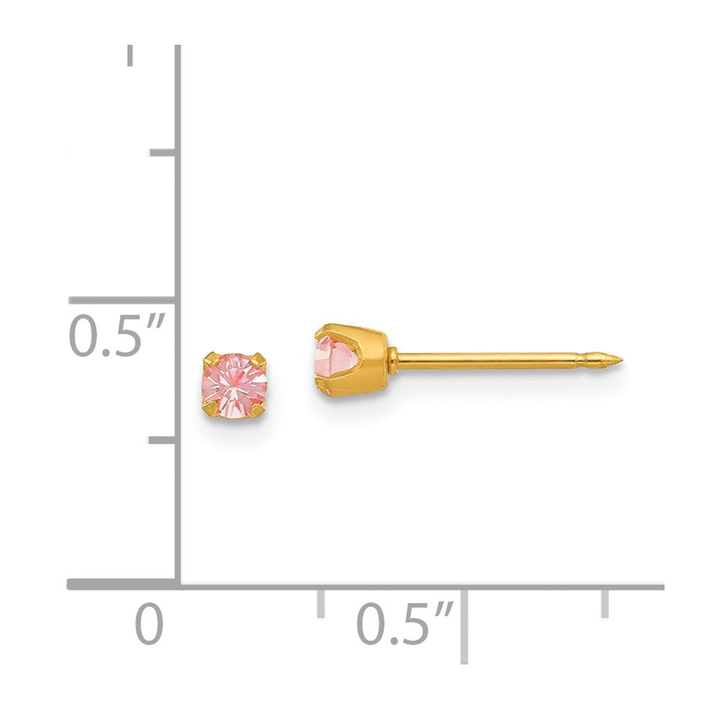 Inverness 14k 3mm June Crystal Birthstone Post Earrings
