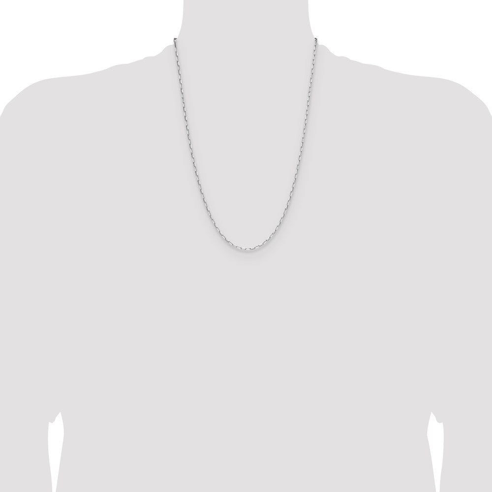 Sterling Silver Rhodium-plated 2.15mm D/C Forzantine Chain