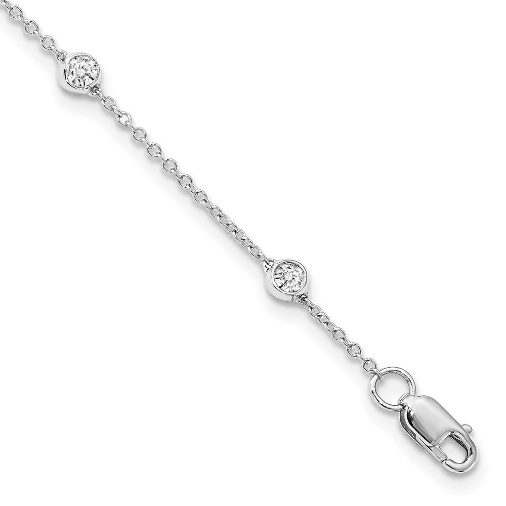 14kw TRUE ORIGIN Cert Lab Grown Diamond VS DEF Rolo Station Bracelet