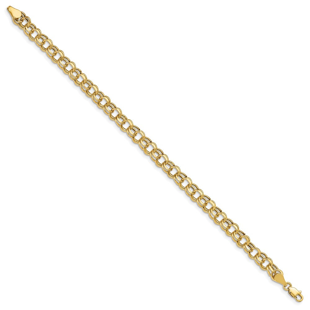 10k Lite 5.5mm Double Link Charm Bracelet