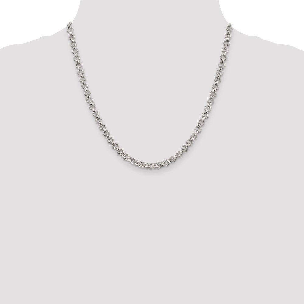 Sterling Silver 5mm Rolo Chain 20 Inches