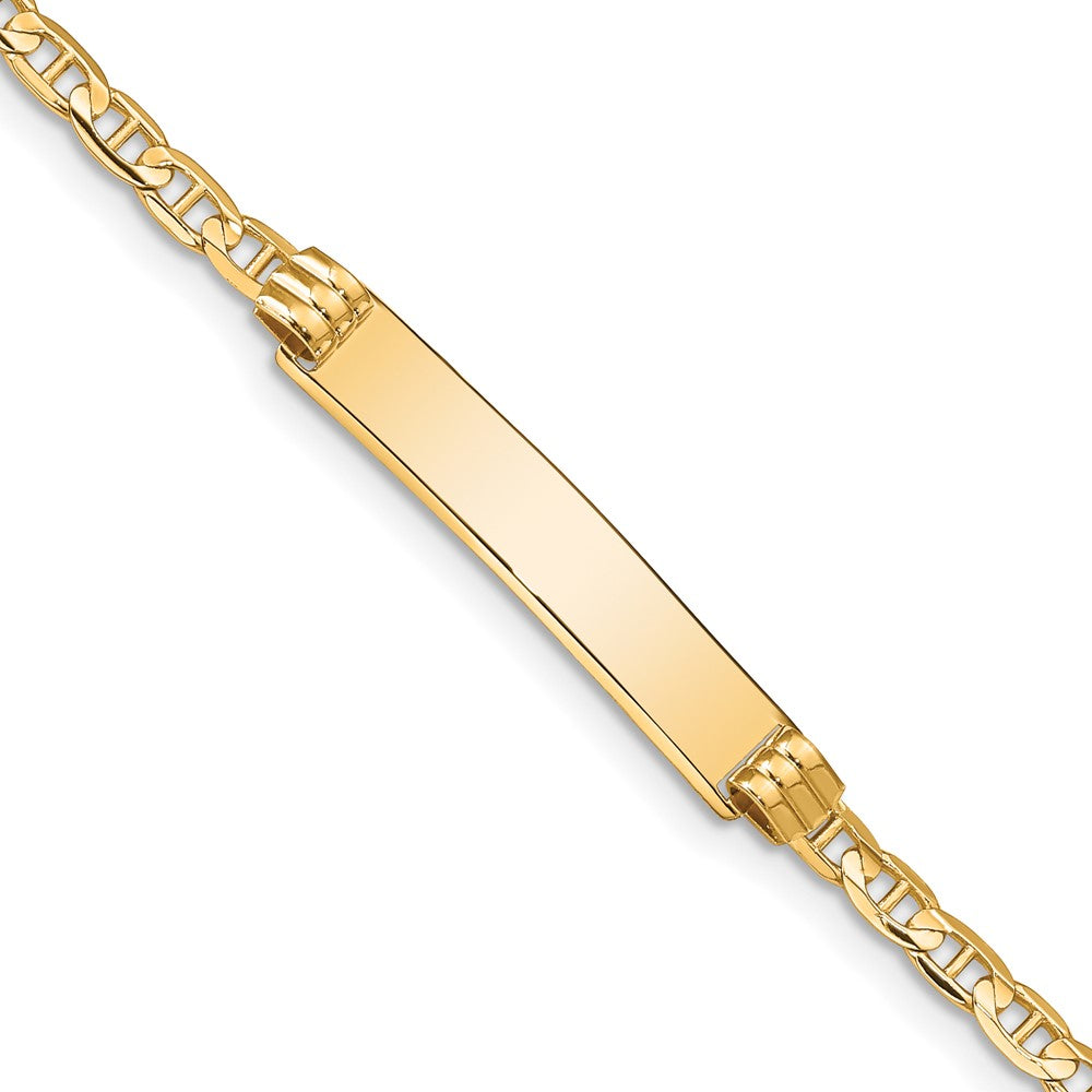 14k Anchor ID Bracelet 7 inches