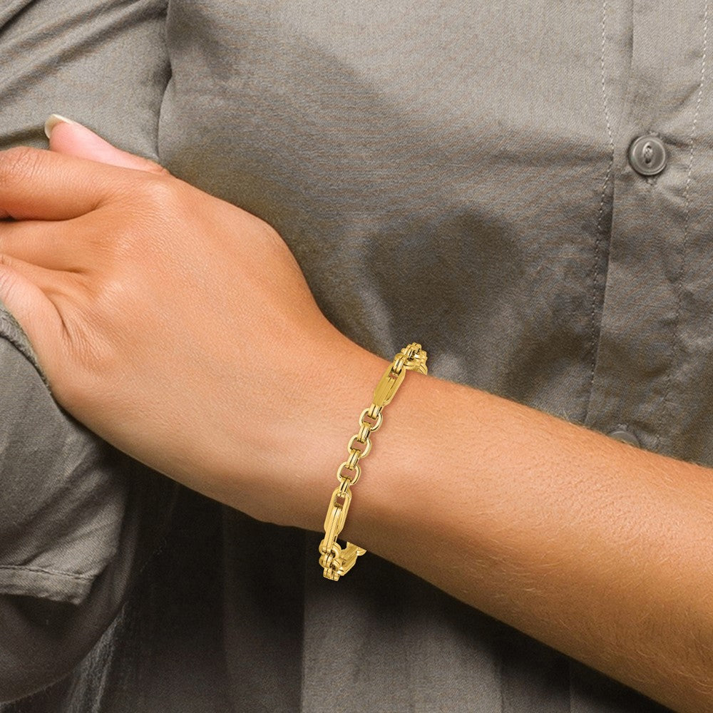 14K Polished Fancy Link Bracelet 7.75 inches
