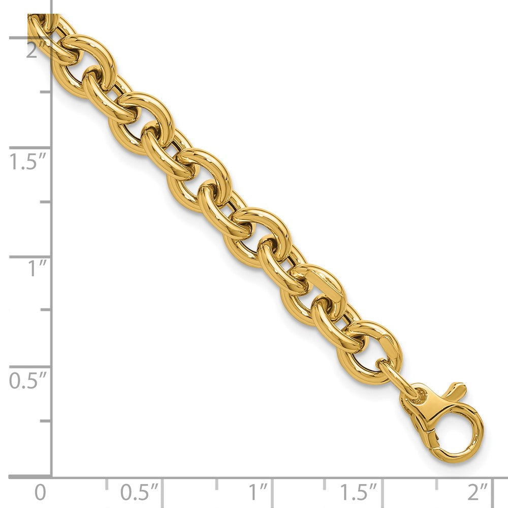 14K Polished Fancy Link Bracelet 7.5 inches