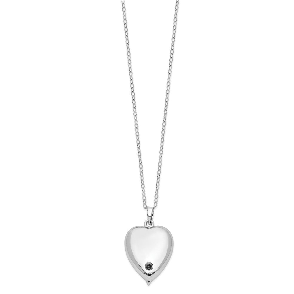 Sentimental Expressions Sterling Silver Rhodium-plated Forever My Baby Ash Holder 18 Inch Necklace 18 Inches