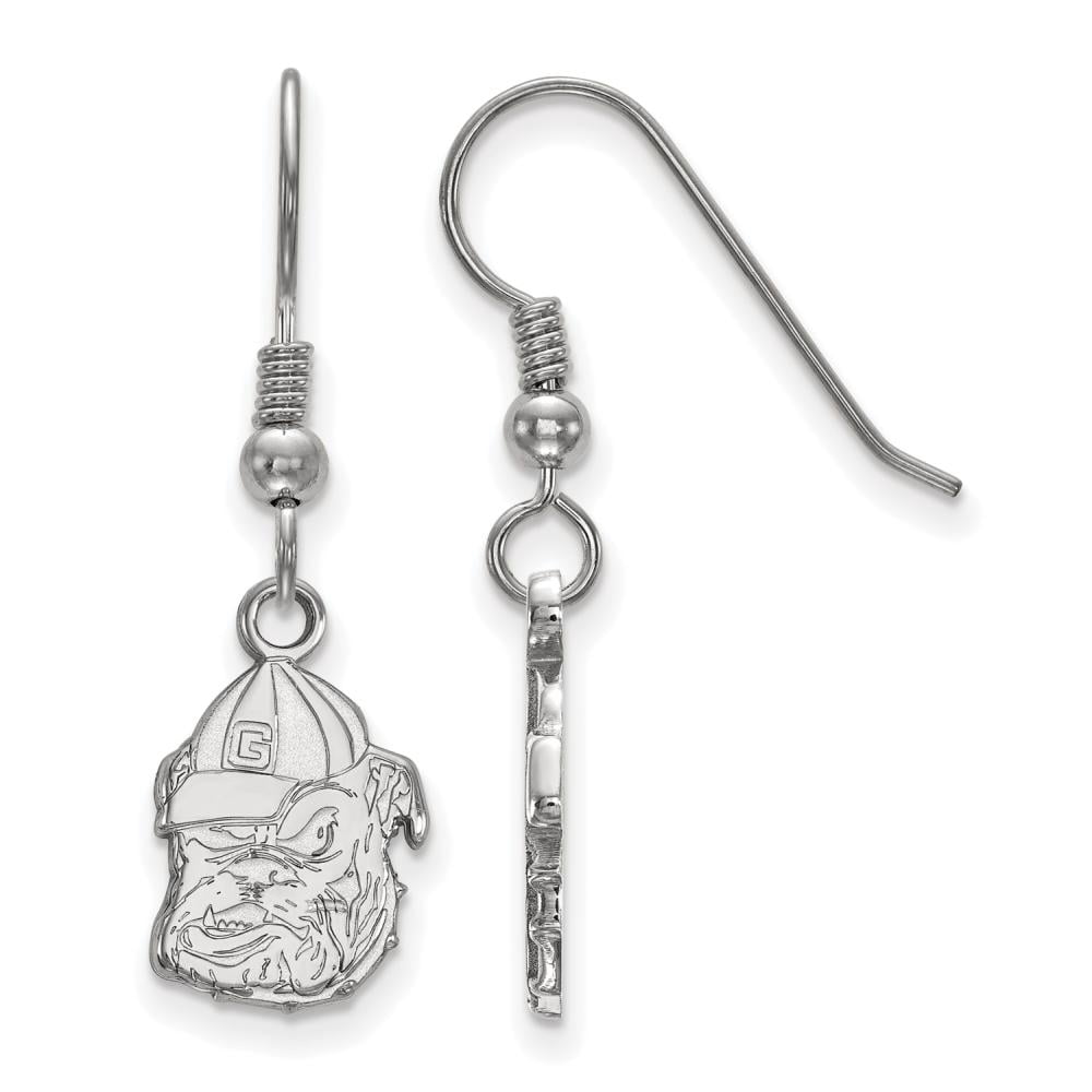 Sterling Silver University of Georgia Small Dangle Earrings