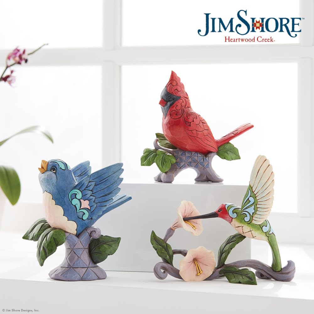 Enesco Jim Shore Heartwood Creek Hummingbird with Flower Figurine