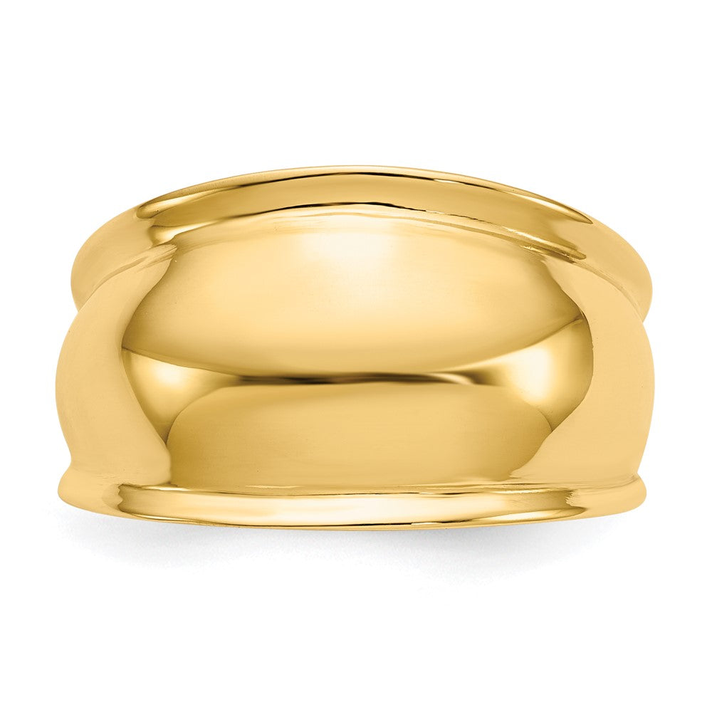 14K Ridge-edged Dome Ring Size 7.5