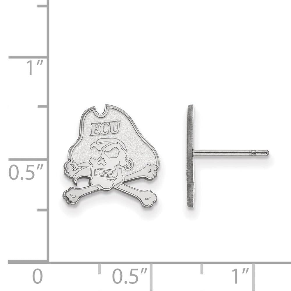 LogoArt SS009ECU Sterling Silver East Carolina University Small Post Earrings