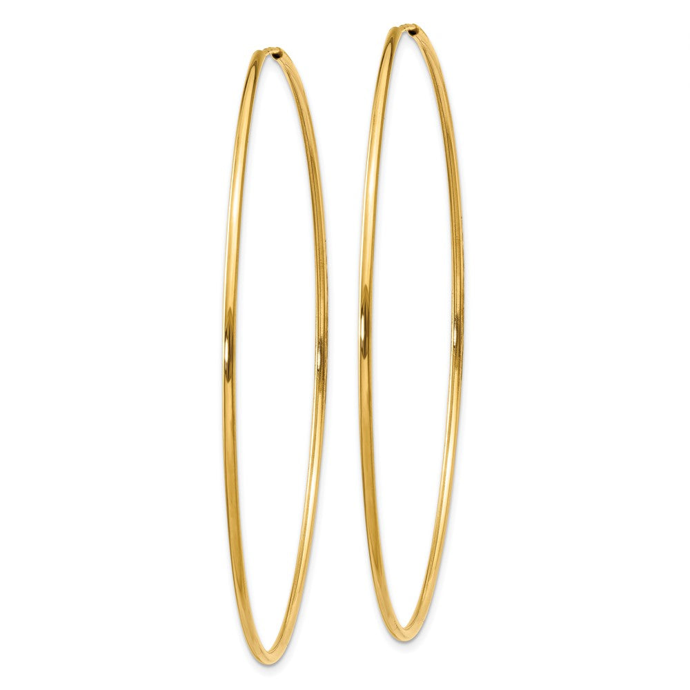 14K Gold 1.00mm Endless Hoop Earrings