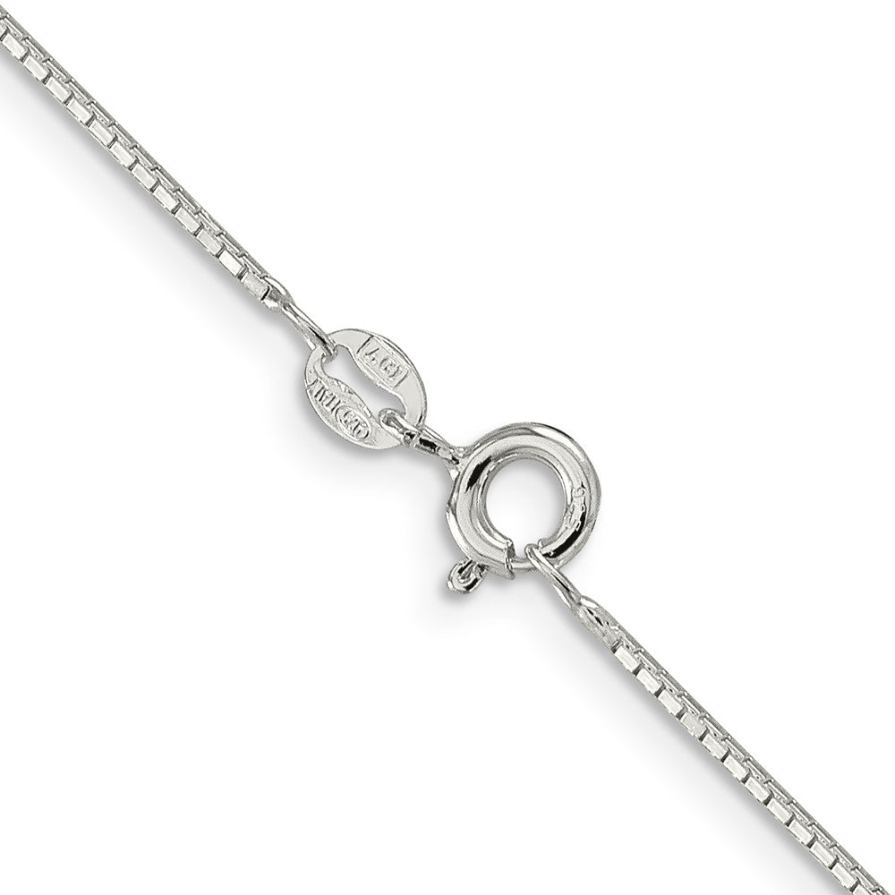 Sterling Silver .9mm 8 Sided Diamond-cut Mirror Box Chain 16 Inches