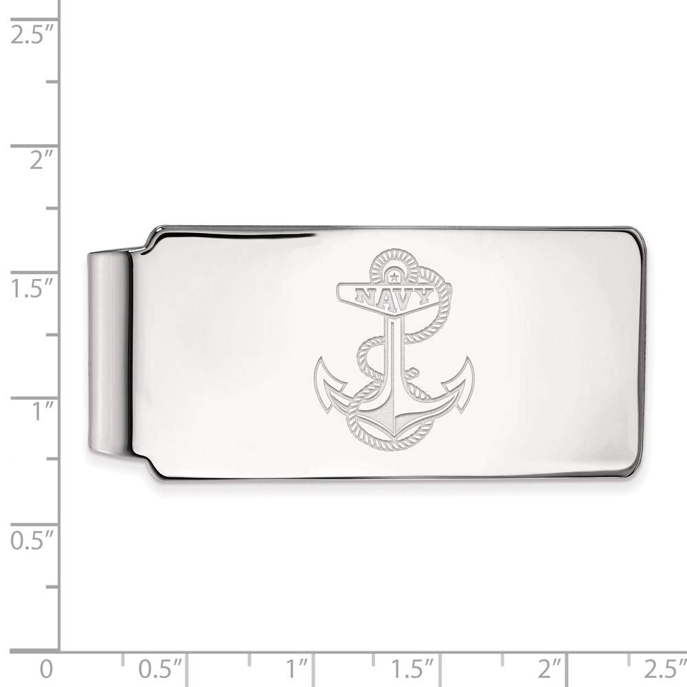 Logoart 925 Sterling Silver Navy Money Clip