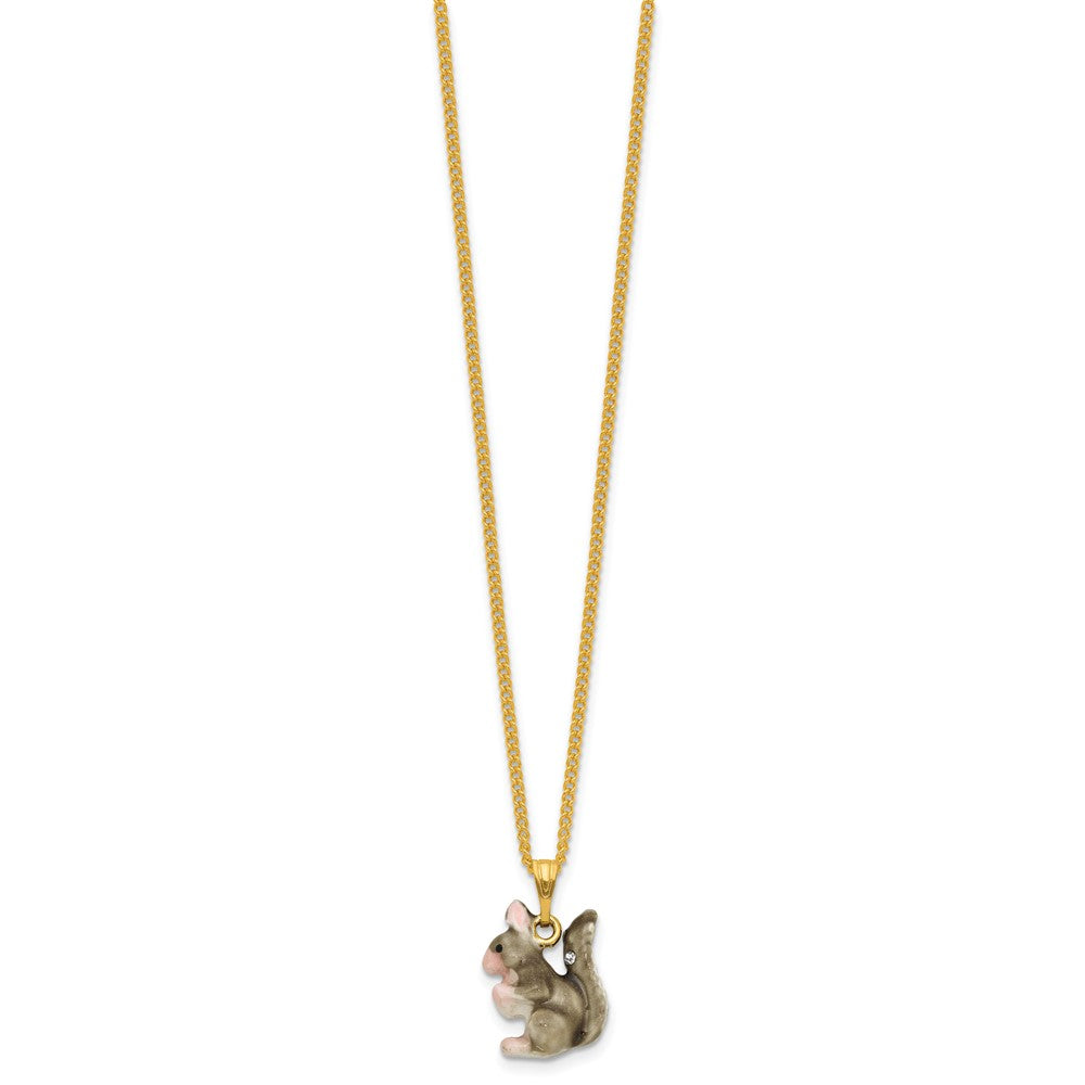 Luxury Giftware by Jere Bejeweled GRACE THE GLIDER Sugar Glider with Flowers Trinket Box with Matching 18 inch Necklace