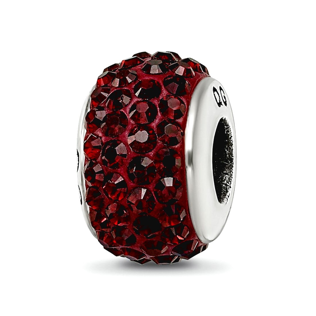 Sterling Silver Reflections Brown Full Preciosa Crystal Bead