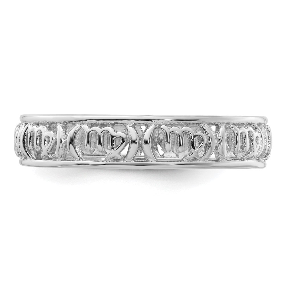 Sterling Silver Stackable Expressions Virgo Zodiac Ring Size -9