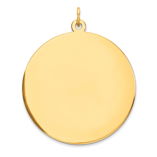 10K Plain .018 Gauge Circular Engravable Disc Charm