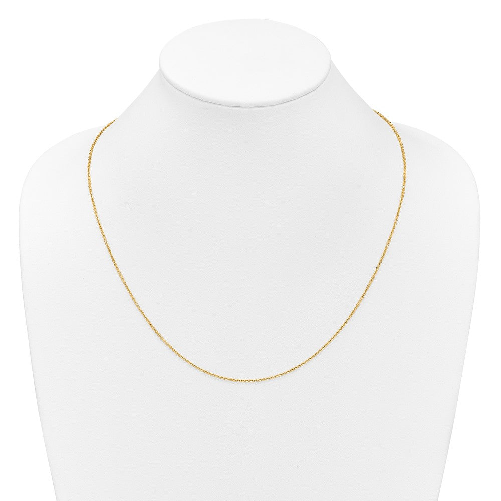 14K Adjustable  1.4mm D/C Cable Chain