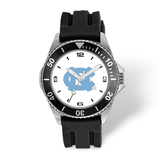 LogoArt University of North Carolina Collegiate Gents Silicone Strap Quartz Watch QUNC169