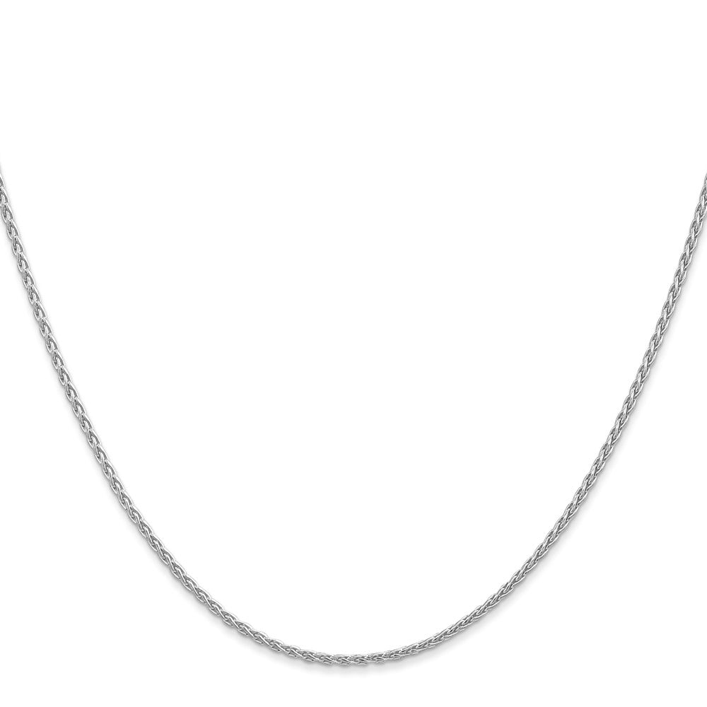 14K White Gold 24 inch 1.5mm Parisian Wheat with Lobster Clasp Chain