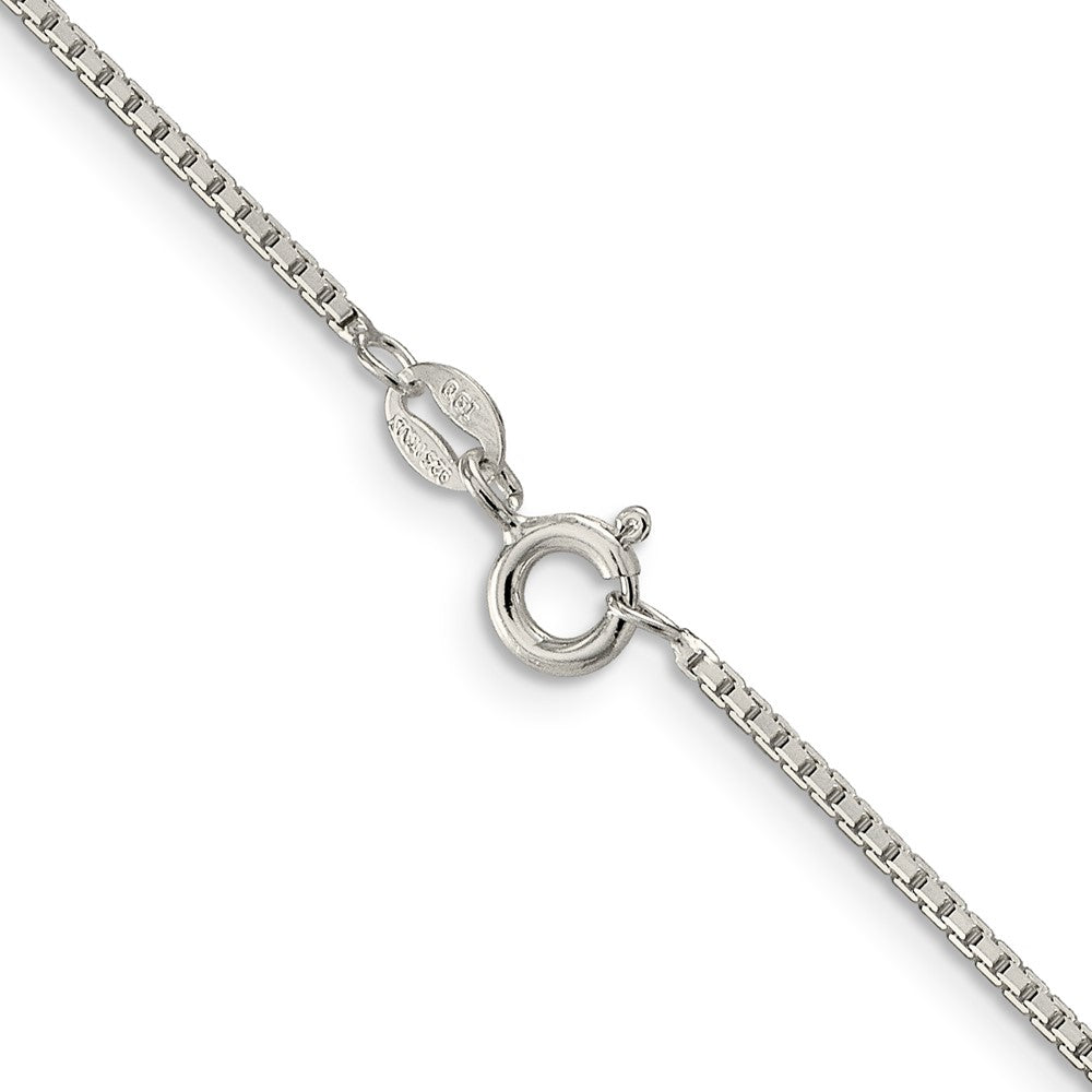 Sterling Silver 1.35mm 8 Sided Diamond-cut Box Chain 22 Inches