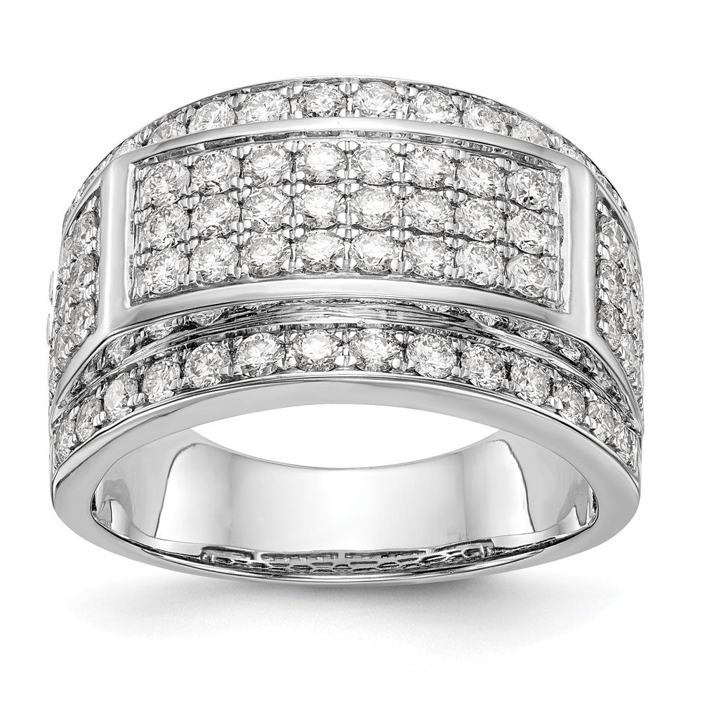 IBGoodman 10k White Gold 2 carat Lab Grown Diamond VS/SI+ G+ Men's Ring