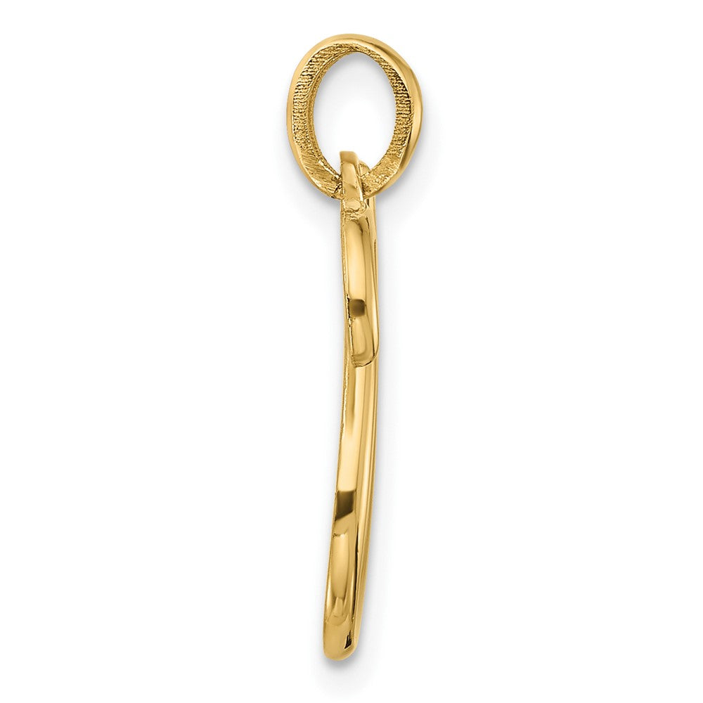 14k Yellow Gold Fancy Letter U