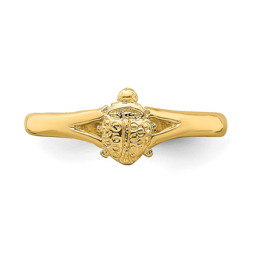 14k Ladybug Baby Ring Size 1