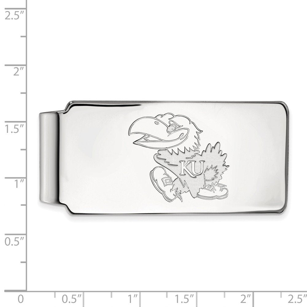 Sterling Silver U of Kansas Money Clip