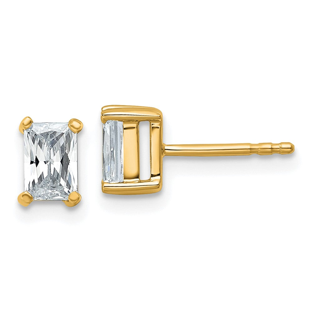 14ky 5.05x4.05mm Radiant Earring Mounting